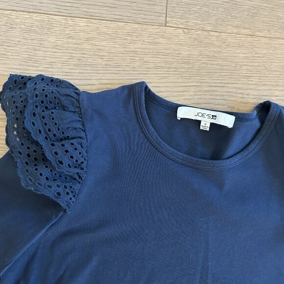 Navy Long Sleeves 100% Cotton Blouse by Joe's Jeans, Size Small - Picture 3 of 4